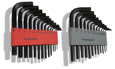 25 Piece Long-Reach SAE and Metric Hex Key Set