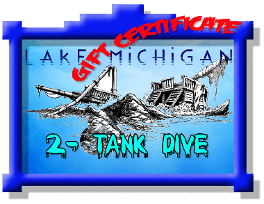 $180 Lake Michigan Dive Gift Certificate