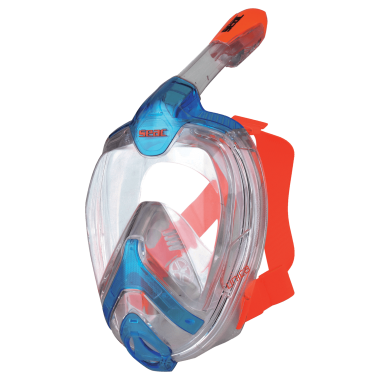 Seac Unica Full Face Snorkeling Mask Size Small Blue/orange for sale online 