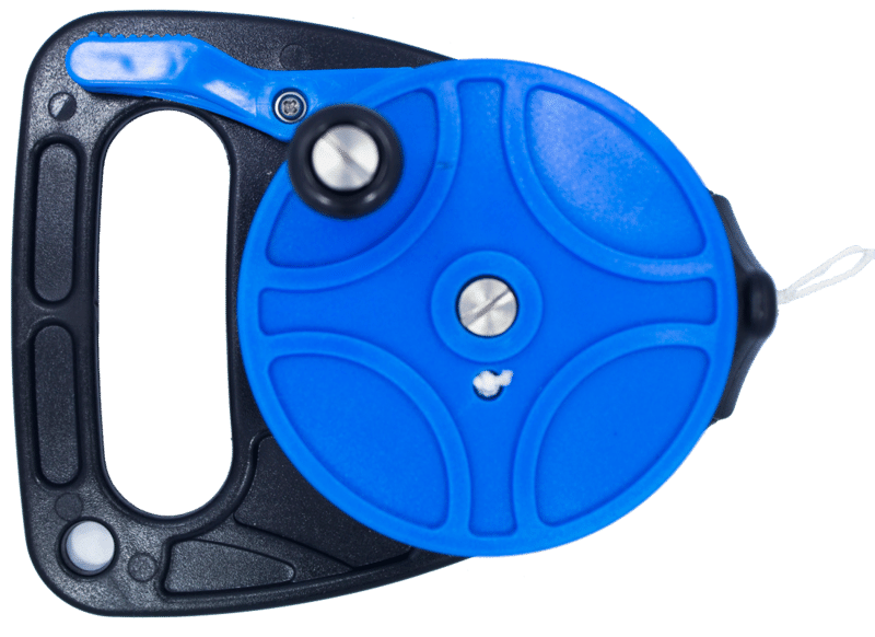 Scuba Max 270 foot Dive Reel Blue with thumb stopper 
