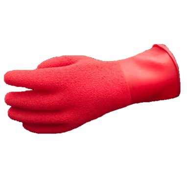 Red Textured Heavyweight Gloves