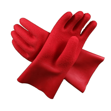 Red Textured Heavyweight Gloves