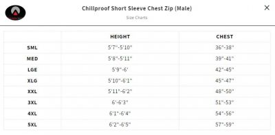Chillproof Short Sleeve Chest Zip - Mens XL - Closeout