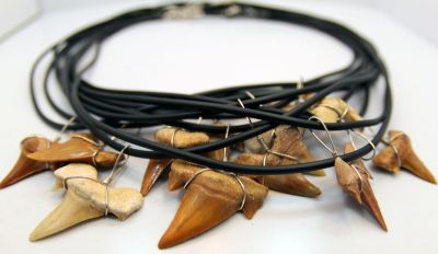 20" Fossil Shark Tooth Necklace