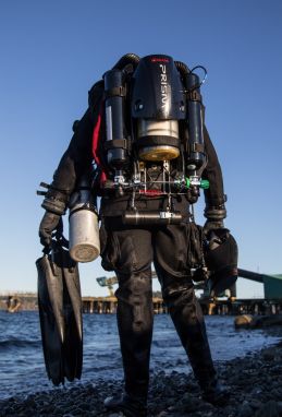 Hollis Prism 2 Rebreather - Backmounted Counter Lungs - Petrel 3