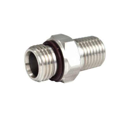 Stainless Adapter 1/4” NPT Male to 9/16”-18 Male