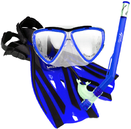 Tyke Youth Mask, Snorkel, and Fin Set