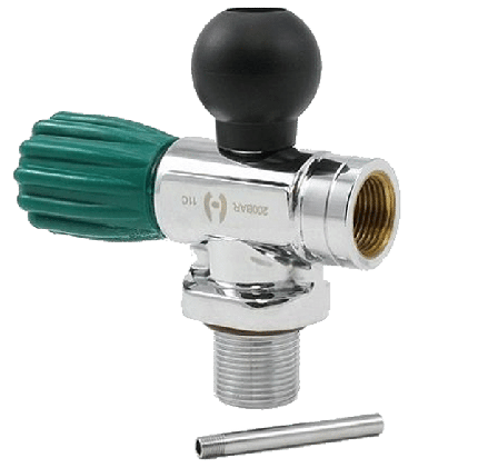 TV-6800 – 300 BAR Valve with Post and Rubber Boot -Green